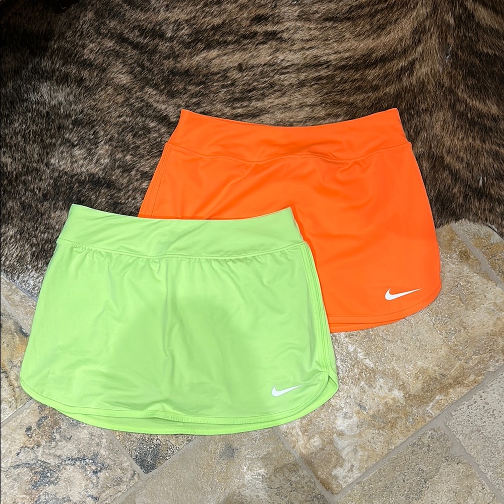 Nike Bright Orange and Lime Green Skorts- Bundle